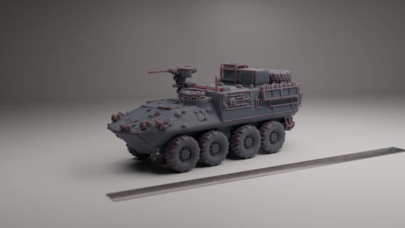 aslav 8x8 apc tanque militar modelo escala avión juguete juego guerra miniatura vehículo 3d print model - Mito3D