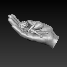 adormecido mão escultura arte 3d print model - Mito3D