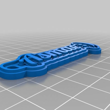 Asmae rosa angepasst Schlüsselanhänger 3d print model - Mito3D