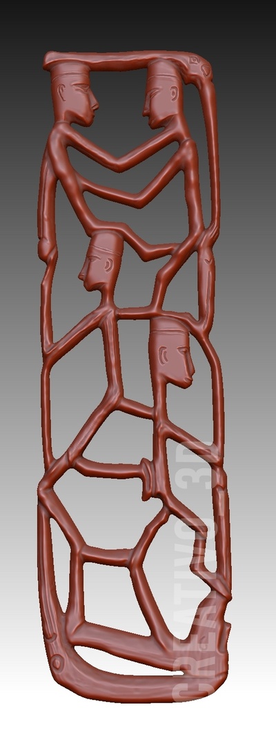 asmat estatua arte origen papuasia 3d print model - Mito3D