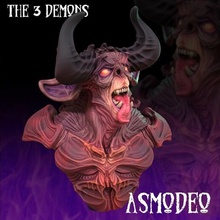 asmodeo demônio fracasso arte Bruxas diabo Horror monstro 3d print model - Mito3D