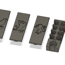 Asoiaf miniatura jogos símbolo caixa organizador 3d print model - Mito3D