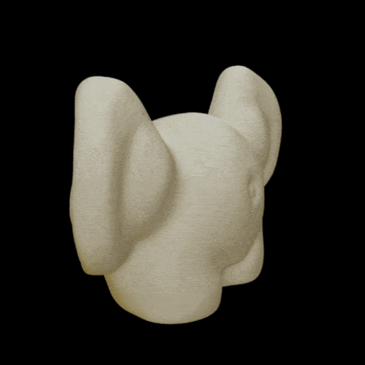 bunda orelhas Lammesky engraçado esculpir arsch 3D print model - Mito3D