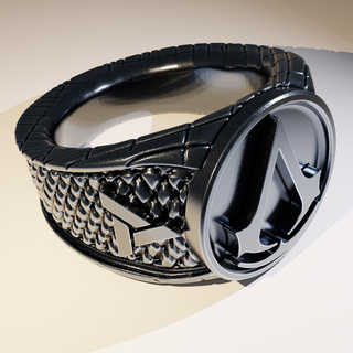 asesino credo anillo asesinos as2 sello sellos anillos diseño juego arte fan fanáticos fundición 3d print model - Mito3D