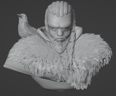 assassin's creed ac valhalla figurine video games eivor viking 3d print model - Mito3D
