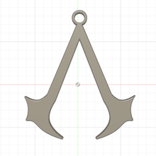 suikastçının inanç madalyon Sanat takı moda kolye oyun video görüntüleri oyunu Oyna Assassin's Creed ubisoft logo xbox pc ps4 3d print model - Mito3D