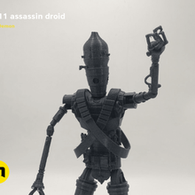 assassin droid ig-11 - mandalorian star wars game darkside force sith jedi yoda lightsaber nany figure parts starwars anatomy ig88 ig-88 ig11 mandalore ecorche robot 3d print model - Mito3D