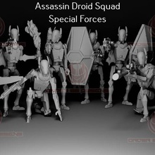 asesino droide especialistas equipo legión escala estrella guerras borde of imperio imperial asalto batalla súper grevious 3d print model - Mito3D