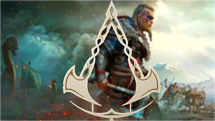 asesino s credo valhalla logo estante soporte arte assassinscreedvalhalla logotipo vikingo cuento nórdico hermandad asesinos coleccionable jugador exhibición valhalla tributo fanático aventura vikinga mano furtiva guerrero mercancía assassinscreed equipo juego viaje épico pieza colección 3d print model - Mito3D