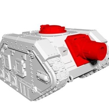assault gun conversion kit game 40000 40k armor imperial guard leman russ spg thunderer warhammer vehicles 3d print model - Mito3D