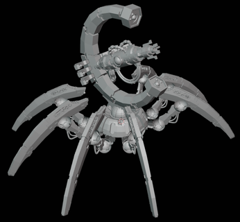 assalto pilone guerra martello wargaming tavolo terminatore spazio non morti 28mm scheletri robot legioni 3d print model - Mito3D