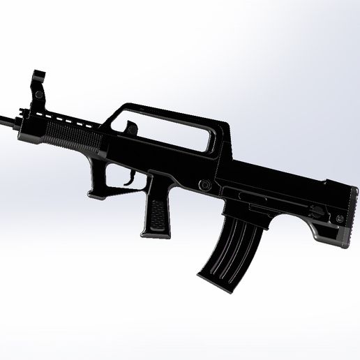 assault rifle game weapon 3D print model - Mito3D