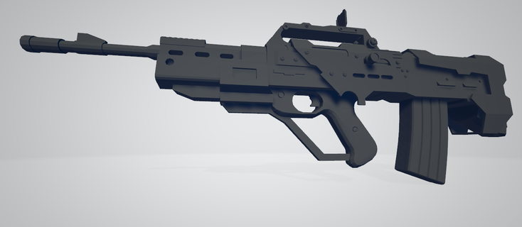 assault rifle plasma duzz action figures firearms weapons war shots 3d print model - Mito3D