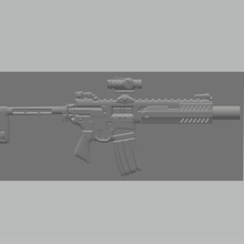 rifle de asalto sig sauer modelo stl 1 lado archivo art pistola exhibición arte cnc 3d print model - Mito3D