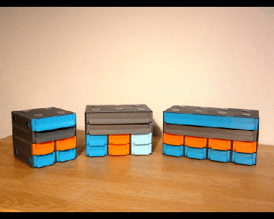 assemblable drawer blocks 4 levels mixed kit drawers creality sonic pad support adapter biqu revo 4010 4020 4015 ender 6 h2 v2s led larra leds 3d print model - Mito3D