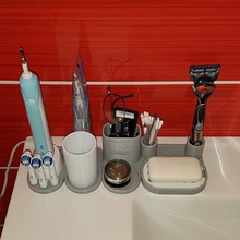 Badezimmer Versammlung home zusammen element elektrische zahn Bürste Zahnpasta Seifenschale Rasierer Brille 3d print model - Mito3D