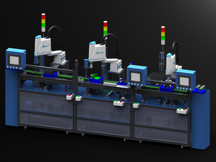 montagem linha inversor Ferramentas máquina indústria industrial Projeto modelagem automação maquinaria mecanismo Produção robô ferramenta automático fábrica transportador 3d print model - Mito3D