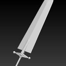 asta espada demoníaca demon slayer 3d modelo de impressão vários anime o preto trevo 3d print model - Mito3D