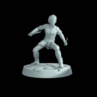 astarion baldur's gate iii 3d printable figurine Art dnd baldur game character stl figure fighting stance sword art printing 3d print model - Mito3D