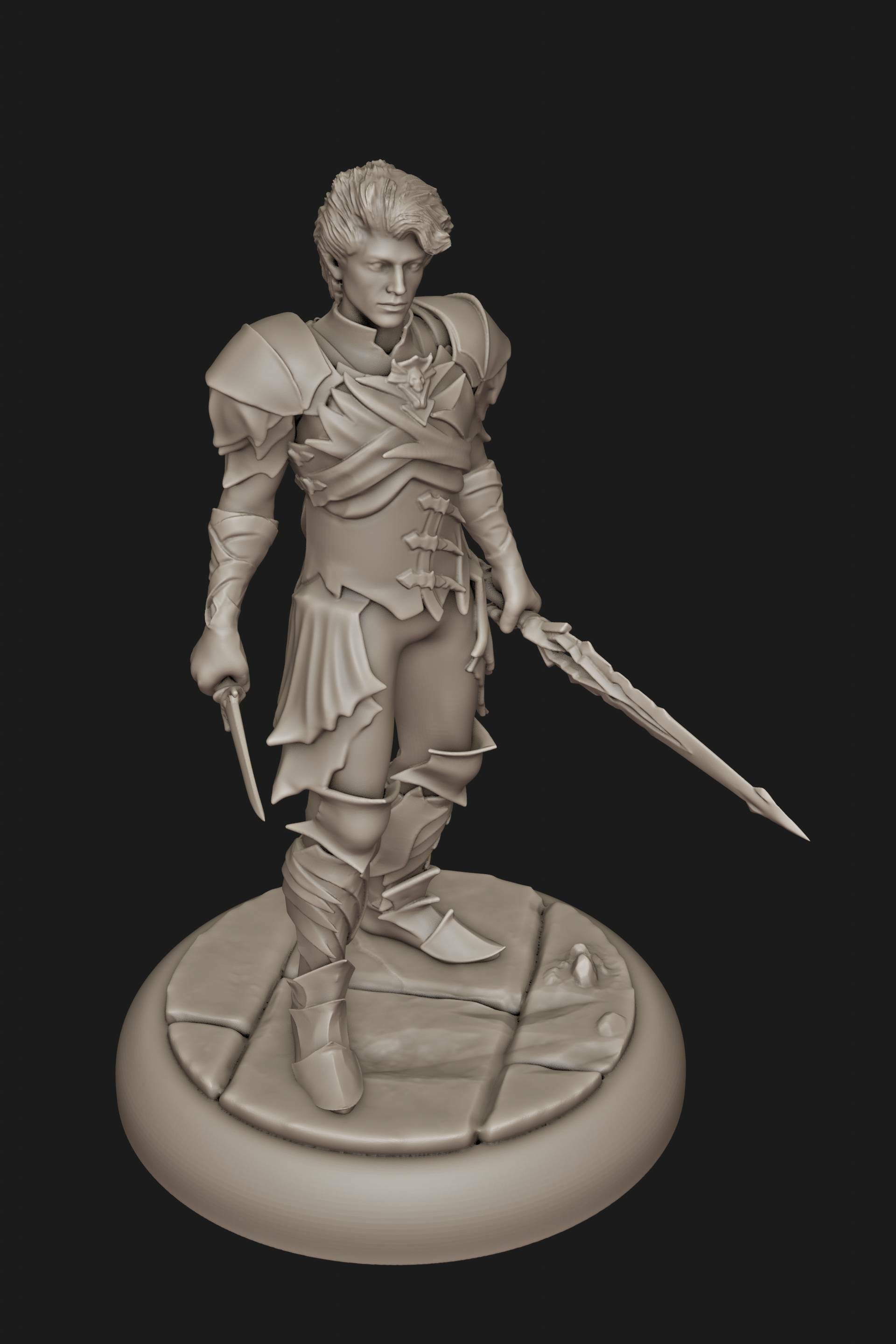 astarion dnd miniatura baldurs cancello 3 alto elfo canaglia deltorvik 3D print model - Mito3D