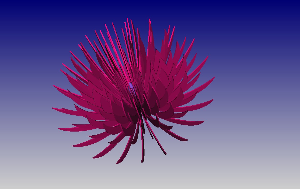 áster flor decoração 3D print model - Mito3D