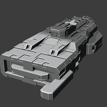 asteroid class corvette spaceship wargaming vehicles 3d print model - Mito3D