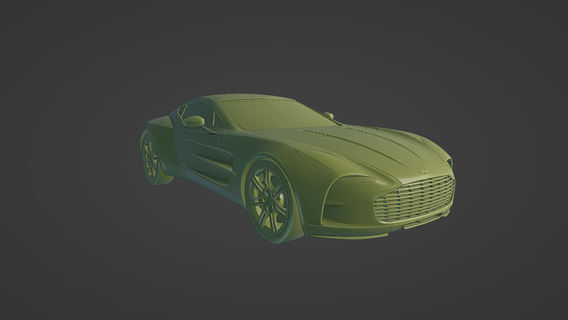 aston martin one-77 car sport door 2009 2010 2011 2012 2013 one 77 coupe luxury racing sports 3d print model - Mito3D