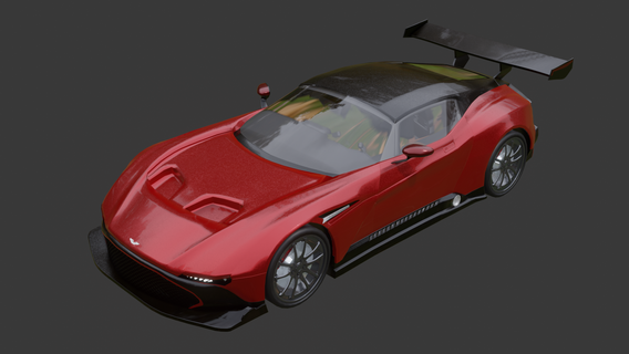 aston martin vulcan sport car 3d print model - Mito3D