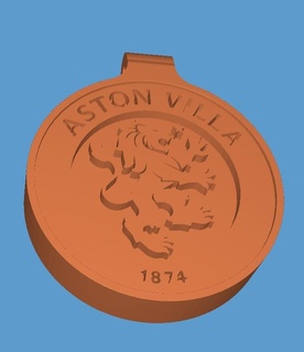 Aston villa clé gousset avfc Football 3d print model - Mito3D