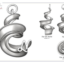 astr'ear capricorne takı küpe boucles doreilles bijoux 3d print model - Mito3D