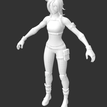 astra fortnite game play dark women movie figure skin 3d print model - Mito3D