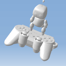 astro bot heykelcik robot Sony oyun istasyonu 5 ps5 ps4 ps3 ps2 oyunlar kontrolör video oyunu oyuncu gelecek nesil 3d print model - Mito3D
