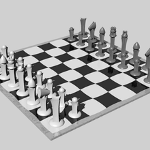 astroid moderno xadrez jogo o design 3d print model - Mito3D