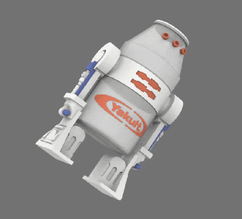 Astromech ekler Yakult konteynerler star savaşlar Mayıs 4th droid 3d print model - Mito3D