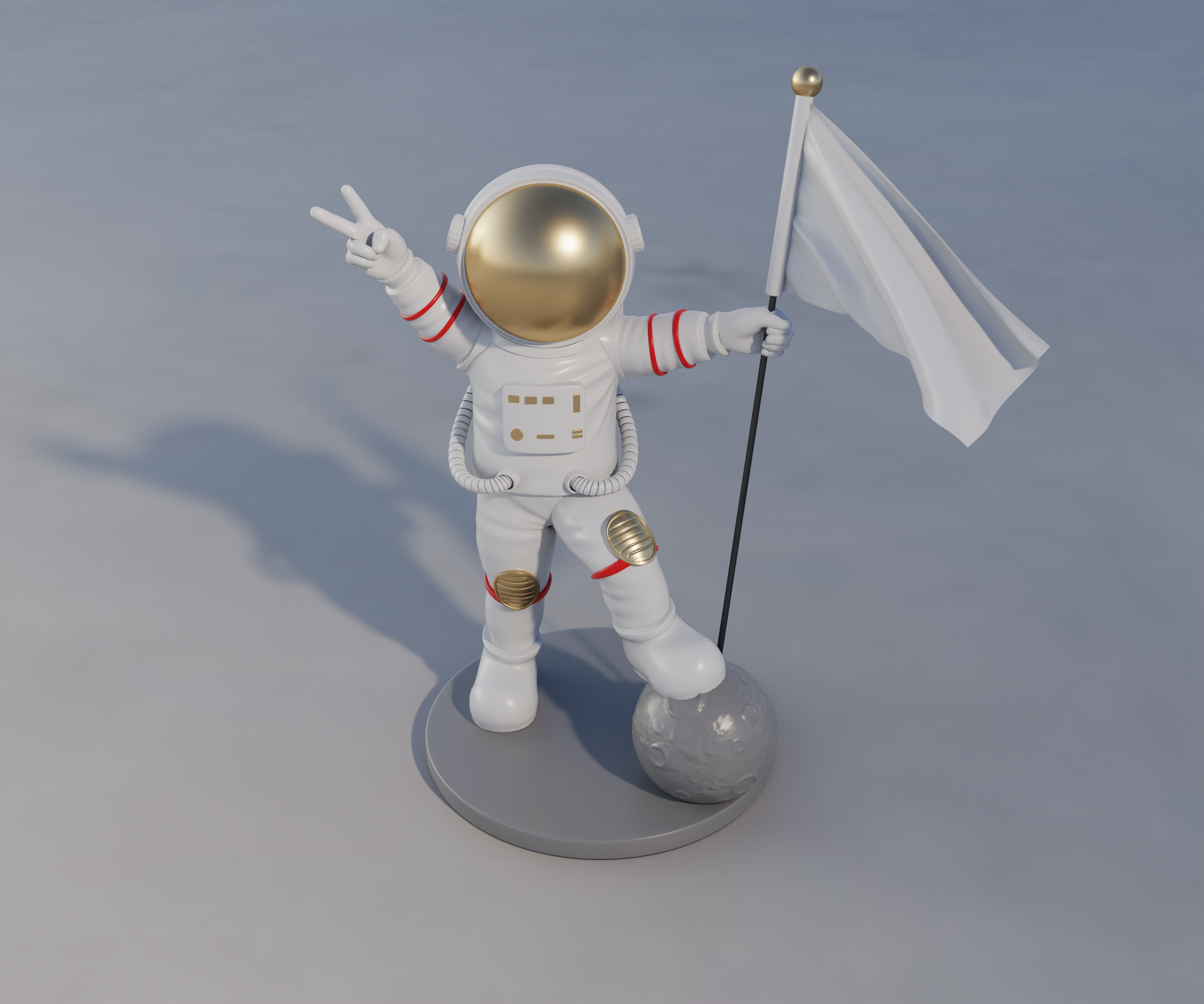 astronaut Game toy 3D print model - Mito3D
