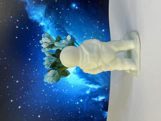 astronaut moon space star mars rocket dekor gift vase sla dlp 3d print model - Mito3D