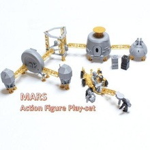 astronaut action figure play set alien invasion mars game figures makerbotmars rover space toys playsets 3d print model - Mito3D