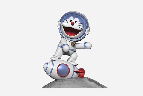 astronot Doraemon 3d print model - Mito3D