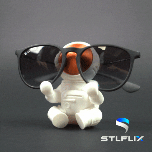 Astronaut Brille Unterstützung Platz Raumschiff Zuhause Haus Dekor Geek Universum Organisation 3D print model - Mito3D