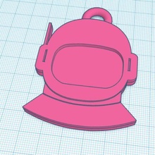 astronaut helmet key ring gadget keychain 3d print model - Mito3D