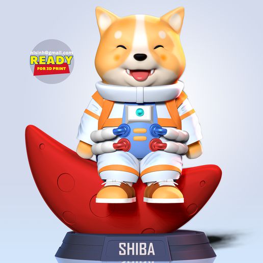 astronaute shiba 3D print model - Mito3D