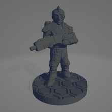 astronaut soldier mohawk 28mm 28mmscale grimdark future guard legion marine mass effect miniature science fiction scifi sister space warhammer games 3d print model - Mito3D