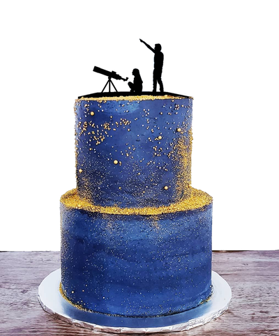 astronomer caketop topper astro astrophotography starry stars watching 3d print model - Mito3D
