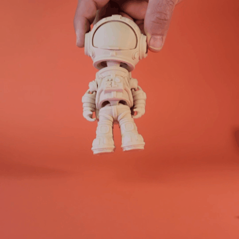 astropal space explorer art flexi astronaut toy cute fun fidget figure print in place multicolor stl 3D print model - Mito3D