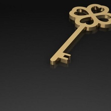 equipamento arte joalheria pescoço prata ouro moda neve chave 3d print model - Mito3D