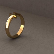 asu ring art jewelry neckless silver gold fashion snow golden ring 3d print model - Mito3D