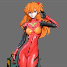 asuka enchufe traje evangelion sexy niña estatua lindo bonita anime personaje 3d impresión rei ayanami figurilla hembra mujer 3d print model - Mito3D