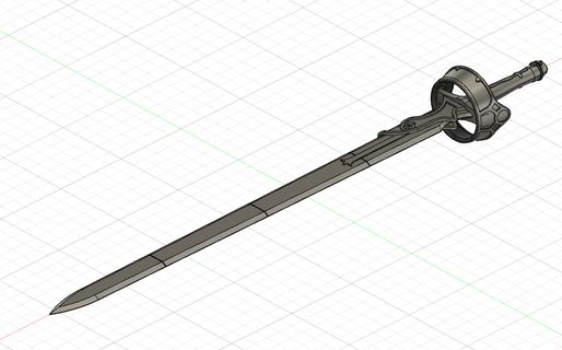 asuna épée Kirito sao 3d print model - Mito3D