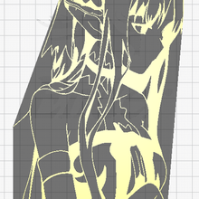 asuna Yuuki épée art ligne manga anime Kirito sao pochoir 2d déco 3d print model - Mito3D