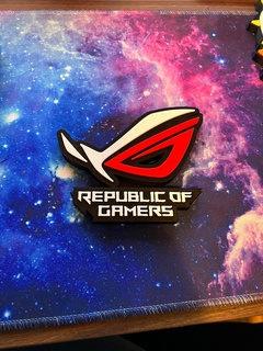 asus rog badge republic gamers 3d gaming 3d print model - Mito3D